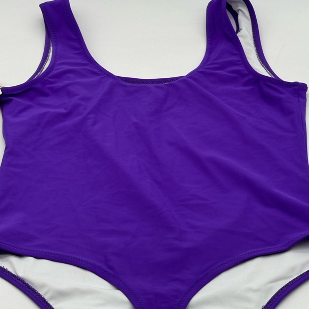 Speerise Womens High Cut Tank Thong Leotard Medium Purple - Picture 7 of 9